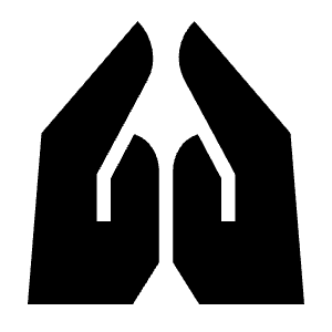 Folded Hands Fill Icon from Outlined Fill - Material Symbols Set