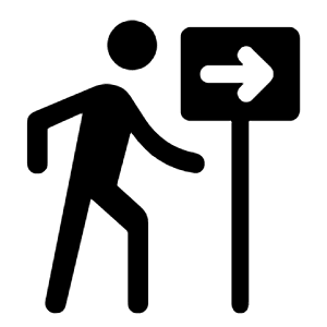 Follow The Signs Icon from Rounded Line - Material Symbols Set