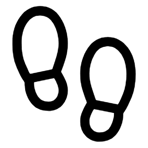 Footprint Fill Icon from Sharp Fill - Material Symbols Set