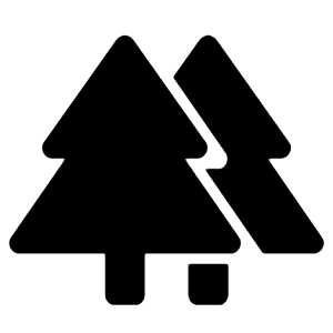 Forest Fill Icon from Rounded Fill - Material Symbols Set