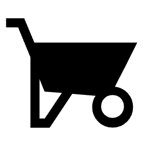 Garden Cart Fill Icon from Sharp Fill - Material Symbols Set