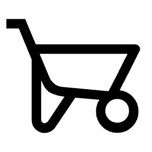Garden Cart Icon from Outlined Line - Material Symbols Set