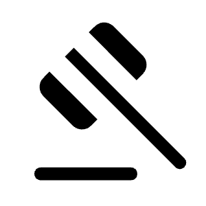 Gavel Icon from Rounded Line - Material Symbols Set