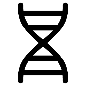 Genetics Fill Icon from Rounded Fill - Material Symbols Set