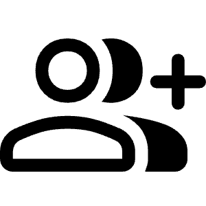 Group Add Icon from Rounded Line - Material Symbols Set