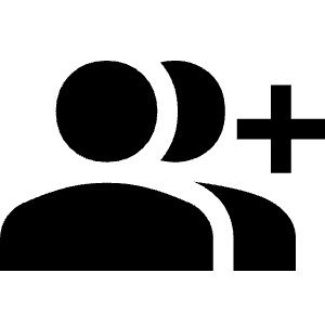 Group Add Fill Icon from Outlined Fill - Material Symbols Set