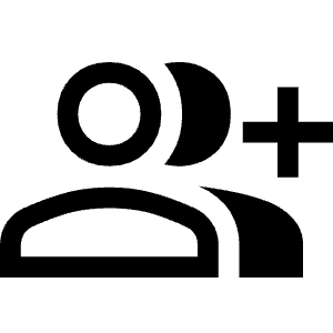 Group Add Icon from Sharp Line - Material Symbols Set