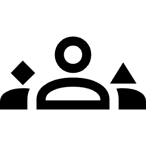 Groups 3 Icon from Sharp Line - Material Symbols Set