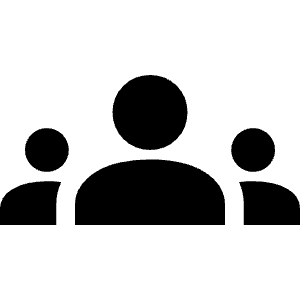 Groups Fill Icon from Sharp Fill - Material Symbols Set