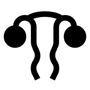 Gynecology Fill Icon from Sharp Fill - Material Symbols Set