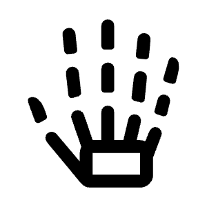 Hand Bones Icon from Sharp Line - Material Symbols Set