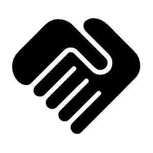 Handshake Fill Icon from Rounded Fill - Material Symbols Set