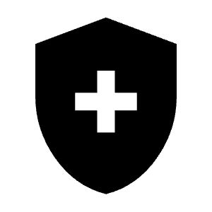 Health And Safety Fill Icon from Sharp Fill - Material Symbols Set