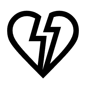 Heart Broken Icon from Outlined Line - Material Symbols Set