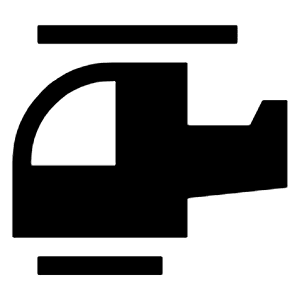 Helicopter Fill Icon from Sharp Fill - Material Symbols Set