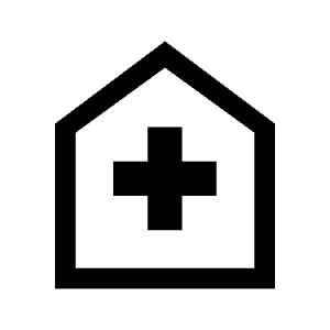 Home Health Icon from Sharp Line - Material Symbols Set