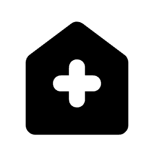 Home Health Fill Icon from Rounded Fill - Material Symbols Set