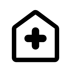 Home Health Icon from Rounded Line - Material Symbols Set