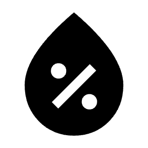 Humidity Percentage Fill Icon from Outlined Fill - Material Symbols Set