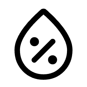 Humidity Percentage Icon from Rounded Line - Material Symbols Set