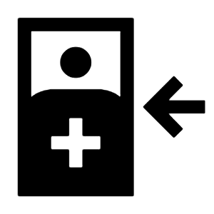 Inpatient Fill Icon from Sharp Fill - Material Symbols Set