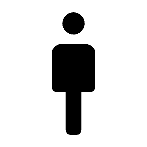 Man 2 Fill Icon from Rounded Fill - Material Symbols Set
