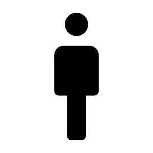 Man Icon from Rounded Line - Material Symbols Set