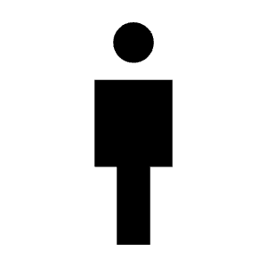 Man Icon from Sharp Line - Material Symbols Set