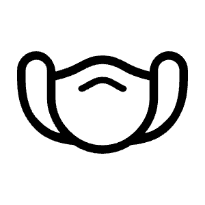 Masks Icon from Rounded Line - Material Symbols Set