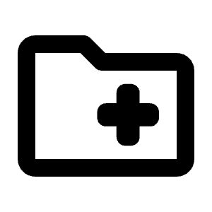 Medical Folder Icon from Rounded Line - Streamline Material Free Set