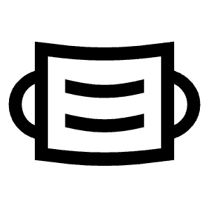 Medical Mask Icon from Sharp Line - Material Symbols Set