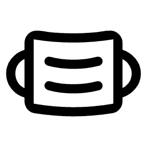 Medical Mask Icon from Outlined Line - Material Symbols Set