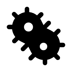Microbiology Fill Icon from Rounded Fill - Material Symbols Set