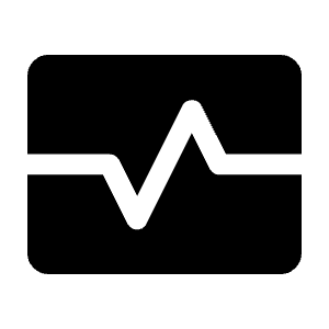 Monitor Heart Fill Icon from Outlined Fill - Material Symbols Set