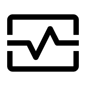 Monitor Heart Icon from Outlined Line - Material Symbols Set