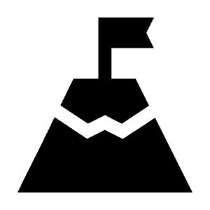 Mountain Flag Fill Icon from Sharp Fill - Material Symbols Set