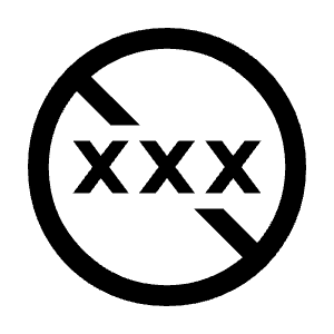No Adult Content Icon from Rounded Line - Material Symbols Set