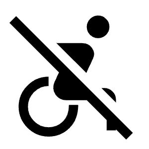 Not Accessible Forward Fill Icon from Sharp Fill - Material Symbols Set