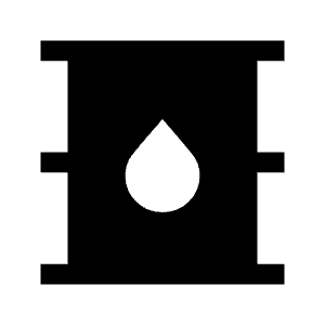 Oil Barrel Fill Icon from Sharp Fill - Material Symbols Set
