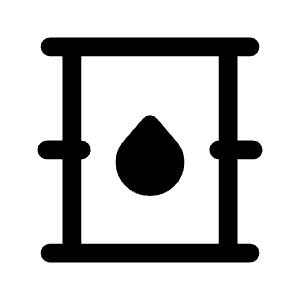 Oil Barrel Icon from Rounded Line - Material Symbols Set