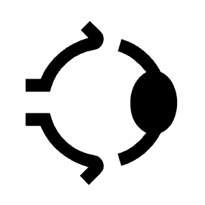 Ophthalmology Fill Icon from Outlined Fill - Material Symbols Set