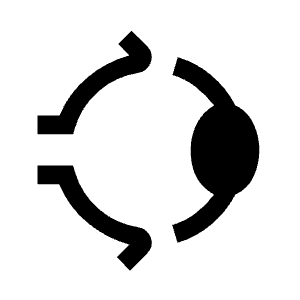 Ophthalmology Fill Icon from Sharp Fill - Material Symbols Set