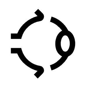 Ophthalmology Icon from Outlined Line - Material Symbols Set