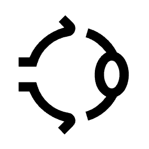 Ophthalmology Icon from Sharp Line - Material Symbols Set