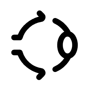 Ophthalmology Icon from Rounded Line - Material Symbols Set