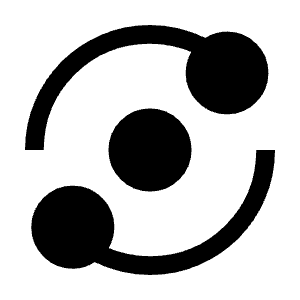 Orbit Fill Icon from Sharp Fill - Material Symbols Set