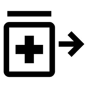Outpatient Med Icon from Outlined Line - Material Symbols Set