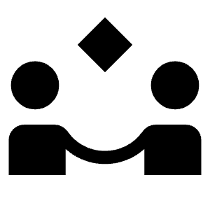 Partner Exchange Fill Icon from Sharp Fill - Material Symbols Set