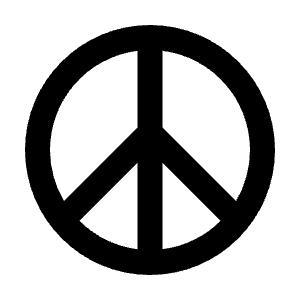 Peace Symbol Icon from Outlined Line - Streamline Material Free Set