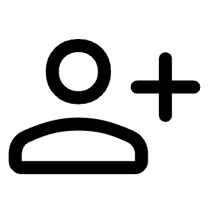 Person Add Icon from Rounded Line - Material Symbols Set
